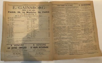 2 Revues Françaises :“ L’intermédiaire de...