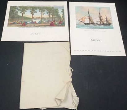 23 Menus de la Compagnie Generale Transaltlantique...