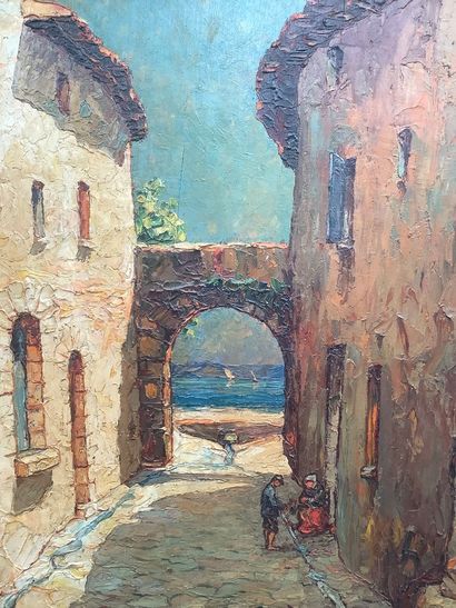André Beronneau, (1896-1973) huile sur panneau,...