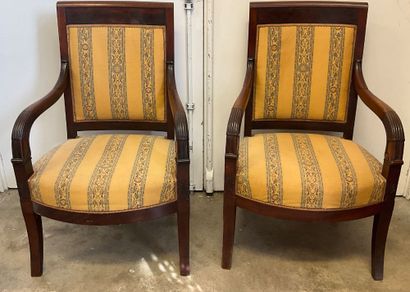 Paire de fauteuils style classique rappelant...