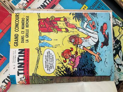 40 exemplaires du journel de Tintin, entre...