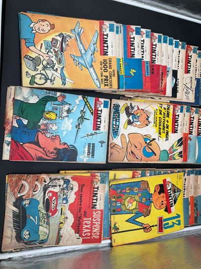 40 exemplaires du journel de Tintin, entre...