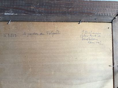 Huile sur bois “ le pardon du Folgoët “ signé...