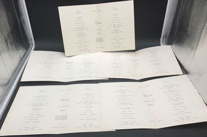 21 menus du Paquebot ANTILLE de l’année 1960...