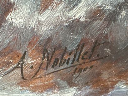 Auguste NOBILLET (1850-1914)
Huile sur panneau...