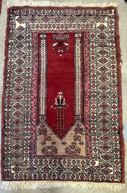 3 small antique bedroom rugs with significant...
