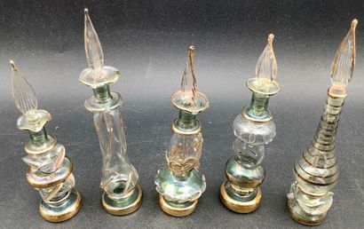 11 small perfume bottles made of Italian...