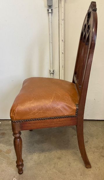 6 late 19th-century Neo-Gothic chairs, known...