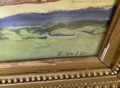 Reproduction encadrée sous verre d’une œuvre...