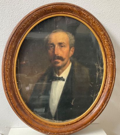 École française XIXème siècle 
Portrait de...