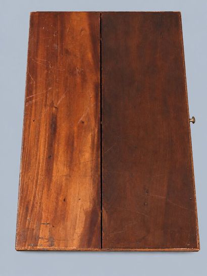 Grande malle-coffre ancienne en bois, de...
