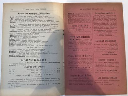 2 Revues Belges “ Le Moniteur Philatélique...