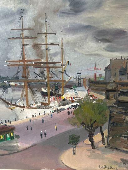 Dan LAILLER (1919-2001)
Huile sur toile.
Trois...