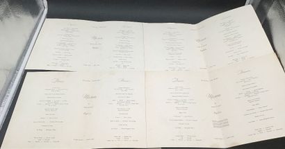 21 menus du Paquebot ANTILLE de l’année 1960...