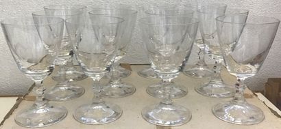 72 verres en cristal, cristallerie de FAINS...