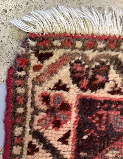 3 small antique bedroom rugs with significant...