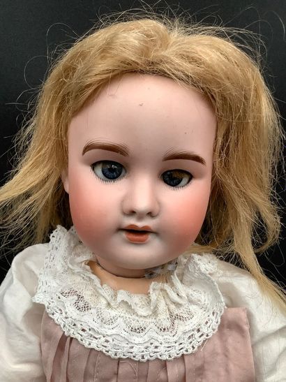Antique doll, Bébé Jumeau with a biscuit-colored...