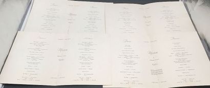 21 menus du Paquebot ANTILLE de l’année 1960...