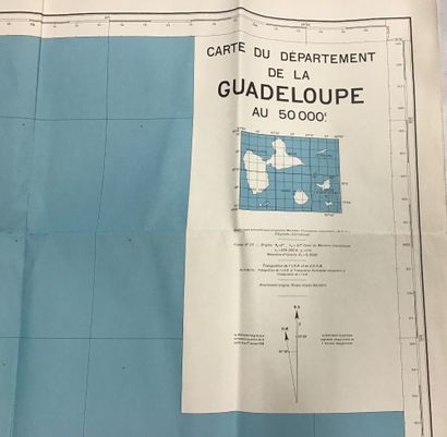 3 cartes sur la Guadeloupe comprenant : 
-...