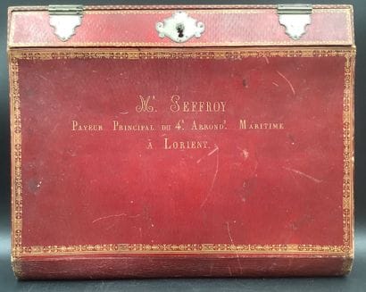 A writing case and wallet that belonged to...