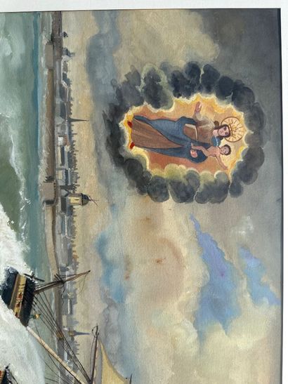 Dan LAILLER (1919-2001)
Aquarelle et gouache,...