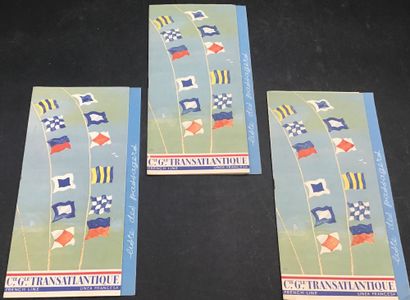 21 menus du Paquebot ANTILLE de l’année 1960...