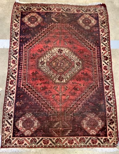 3 small antique bedroom rugs with significant...