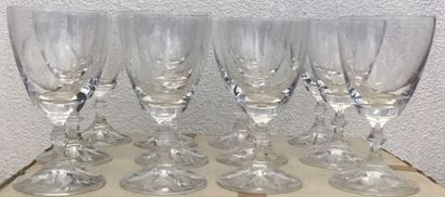 72 verres en cristal, cristallerie de FAINS...