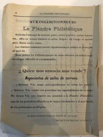 4 Revues Belge “ La Flandre Philatélique...