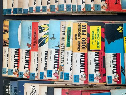 40 exemplaires du journel de Tintin, entre...