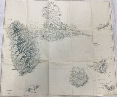 3 cartes sur la Guadeloupe comprenant : 
-...