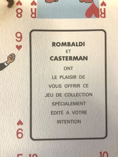 TINTIN, rare planche / poster de jeu de cartes...