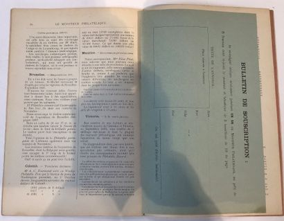 2 Revues Belges “ Le Moniteur Philatélique...