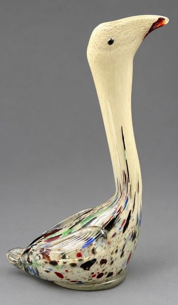 Vase en verre polychrome de style Murano...