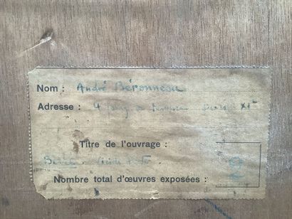 André Beronneau, (1896-1973) huile sur panneau,...