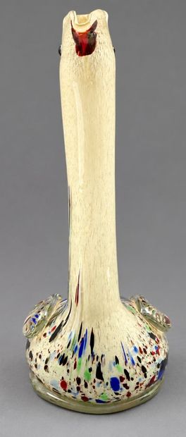 Vase en verre polychrome de style Murano...