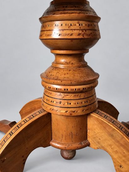 A Charles X-style folding pedestal table...