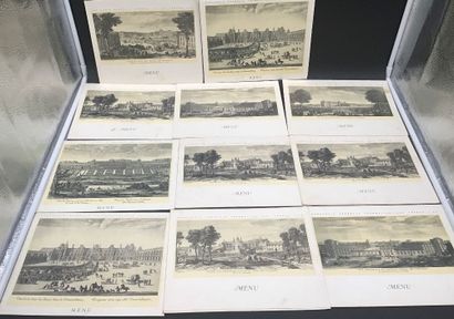 21 menus du Paquebot ANTILLE de l’année 1960...