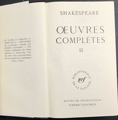 5 volumes from the Pléiade library, including:
-...