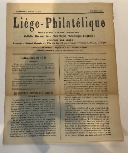Revue associative Belge “ Liège- Philatélique”...