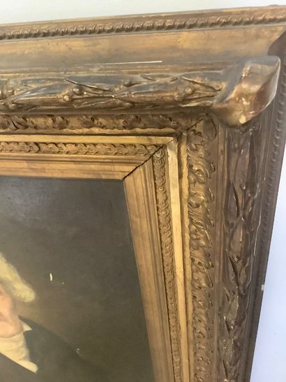 Huile sur toile du portrait du comte Raymond...