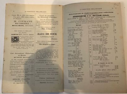 2 Revues Belges “ Le Moniteur Philatélique...