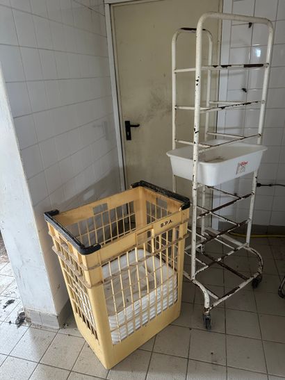 Échelle à bacs avec 4 bacs plastique.
Vente...