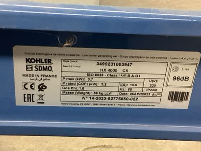 Groupe électrogène KOHLER,HX 4000 en très...