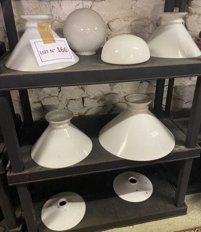 Bon ensemble de 8 globes de toutes formes,...