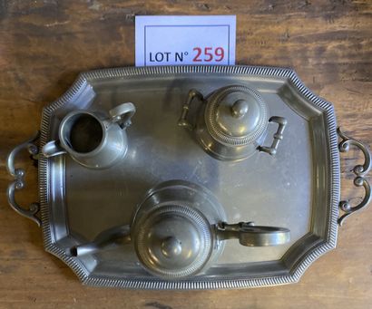 Étain Français XXeme : Bon service à café...