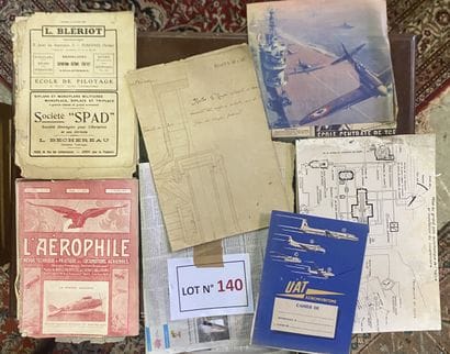 Aéronautique: Lot regroupant divers dessins...