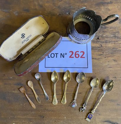 Petit lot Métal dt Argentifère avec corne:...