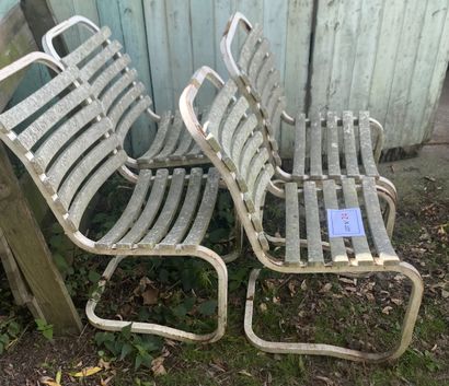 Lot de 4 Chaises Vintage de Jardin et en...