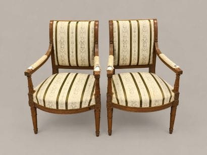 Paire de fauteuils, style directoire, début...